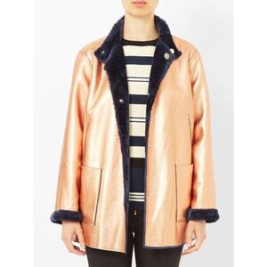 Opening Ceremony Culver Women’s 8 Faux Fur Metallic Reversible Coat